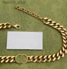 Hänghalsband designer högkvalitativ kubansk choker halsband krage punk vintage chunky tjock länk kedja för kvinnor nyår smycken tillbehör Q231026