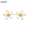 Stud LAYA 925 orecchini in argento sterling minimalista per le donne smalto fatto a mano di lusso piercing all'orecchio stile coreano gioielleria raffinata YQ231026