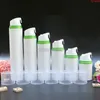 80ml 100ml Pompa Airless Bottiglia per vuoto Bordo verde Lozione per trucco Siero Fondotinta liquido Contenitori cosmetici vuoti 10 pezzi / lotto Rhhtv