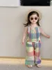 Conjuntos de ropa MILANCEL Verano Ropa para niños Conjunto Niñas Lindo Color Enrejado Traje Niños Outwear 2PCS