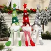 Decorações de Natal 6 estilos brilhantes gnome boneca sem rosto feliz decoração de casa navidad natal presente ano presentes 231026
