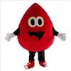 Halloween Red Blood Drop Costume della mascotte di alta qualità personalizzare Cartoon Peluche Anime personaggio a tema Formato adulto Carnevale di Natale f225J