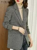 Trajes de mujer Blazers VIMLY Chaquetas tipo blazer de mezcla de lana con lentejuelas para mujer 2023 Vintage Chic y elegante prendas de vestir exteriores de sastrería informal abrigo de traje 231026