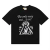 Designer Galler Tee T-shirts Casual Man Womens Tees hand-painted ink splash graffiti letters loose short-sleeved round neck clothes 33colours