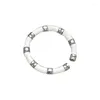 Cluster Ringe 925 Sterling Silber Schwarz Weiß Bambus Weibliche Ring Hochzeit Einstellbar Für Frauen Luxus Zubehör Geld
