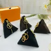 Luxury Bags Women Key Wallets brown Letter Zipprt Triangle Bag Designer Brand Ladies Coin Purses Zero Wallet Female Pouch Bags Purses Bags Pendant Charms Keychain