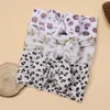 Accessori per capelli Fiocchi in maglia a trecce Fascia per capelli per bambina Fascia elastica in nylon morbido con stampa turbante Fascia per bambini Articoli nati