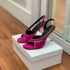 2024 Designer New Shoes Sexy Fashion Dress Brilliant Leather Luxury Slim High Heel Sandals Network Red Star Network Red Same Style Splice Pointed Sandals 35-42