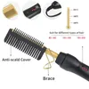 Prostownicze do włosów 2 w 1 grzebień grzebienia prostoczew włosów płaski żelazo prostowanie szczotki do włosów styler curling Iron Hair Curler Com grzebień 231025