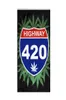 Custom Digital Print 3x5ft Flags Home and Holiday Blunt Highway 420 Smoke Flag Hippie Leaf Pot Party Banner For Decoration7277807