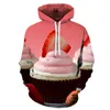 Herren Hoodies Erdbeere 3D-Druck Fruit Series Kapuzenpullover Lässige Mode Damenbekleidung Unisex Paar Sudaderas