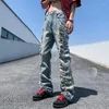 Jeans pour hommes 2023 Ropa Grunge Y2K Streetwear Hip Hop Ripped Pantalons Hommes Vêtements Baggy Straight Washed Blue Denim Pantalon Pantalon Homme