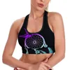 Yoga outfit Dream Catcher Sport Bra U Neck färgglada tryck vadderade strandrackback -skördar BHIC PROPE ACTIVE TOP FÖR GIRLER