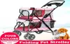 Lightweight Portable 4 Wheel Folding Doublelayer Pet Stroller for 2 Dogs with Large Space Double Cat Strollers Outdoor Travel7451948