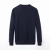 2023 Mens Crocodile Brand Sweaters broderi Mäns Twisted Needle Sticked Cotton O-Neck tröja Pullover Hög kvalitet
