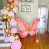 Christmas Decorations 110cm Butterfly Mosaic Balloon Frame Board Balloons Filling Box for Birthday Party Decor Baby Shower Backdrop 231026