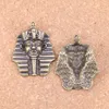 20st antika silverbronspläterade egyptiska kung tutkhamen charms hänge diy halsband armband armband fynd 36 28mm2083