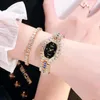 Armbanduhren Kreativität Quadratisches Zifferblatt Damen Kleid Uhren Luxus Voller Diamant Band Frauen Uhr Armband Armbanduhr Geschenke