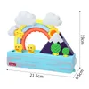 Baby Bath Toys Baby Bath Kids Toys Rainbow Shower Pipeline Yellow Ducks Slide Tracks Bathroom Educational Water Game Toy for Children Gifts 231026
