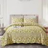 Zestawy pościeli ręcznie robione bawełniane opuszczone łóżko zestaw 3PCS Patchwork Duvet Colet American Linen Quilt Coverlet Cubrecam Cover Arkusz okładki Colcha 231026