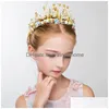 Christmas Decorations Women Girls Crystal Crown Tiaras Birthday Headwear Accessories Arrive Drop Delivery Home Garden Festive Party Su Dhgvq