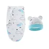 Sleeping Bags Summer born Swaddle Blanket Wrap Hat Set Baby Bedding Receiving Blankets Thin Muslin Infant Bag 06M Item 231026