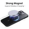 Coque de téléphone avec support magnétique rotatif à 360 °, étui Transparent givré pour iphone 11 12 13 14 15 Pro Max 15Plus