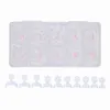 Faux Ongles Français Courts Ongles Conseils 10 Tailles Style Demi-Couverture 500pcs Acrylique Transparent Blanc