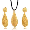 Boucles d'oreilles Collier Dubai Inde Or Femmes De Mariage Fille Pendentif Ensembles De Bijoux Nigérian Africain Ethiopie Fête DIY Charms Cadeau Ws37226f