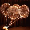Décorations de Noël 10packs LED allument des ballons Bobo 18 pouces d'hélium coloré avec des lumières de chaîne pour la fête de mariage d'anniversaire D 231026