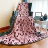 8A Designer H rems's Blankes for winter and autumn on sale Chaopai thickened Farai velvet blanket lunch break cover coral double sided air conditioning marten