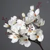 Decorative Flowers Artracyse 1PC Magnolia Flower Simulation Thanksgiving Hand Bouquet Fake Silk Friendship Eternal