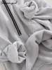 Zweiteilige Damenhose Streamgirl Grauer dicker Winter-Frauen-Trainingsanzug 2-teiliges Set Rosa Fleece-Jogginghose und Sweatshirts-Anzug für Oberteil