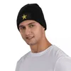 Berets Gelb Pentagramm Stern Beanie Hüte Logo Casual Caps Männer Frauen Outdoor Sport Strickmütze Winter Grafik Warm