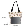 Shopping Bags Kawaii Printing Animal Capybara Tote Portable Canvas Shopper Shoulder Handbag