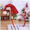 Decorações de Natal Xmas Crianças Adt Headwear Enfeites de Renas Natal Decoração de Casa Decoração Decoração Festa Cosplay Headbands DIY Drop Deli Dhpdl