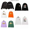 Designer Clothing Fashion Sweatshirts Palmes Angels Broken Letter Flock Embroidery Loose Relaxed Men's Women's Hooded Sweater Casual Pullover Tops Blue APC5