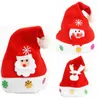 Dekorationer Sweep Code Gift Red Cartoon Borsted Cloth Hat Santa Snowman Elk Style