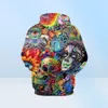 Paint Skull 3D Stampato con cappuccio da uomo da uomo Fede Feadshirts Brand Pullover Brand 5xl Quity Tracksuits Boy Coats Outwear Fashion New3487886