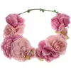 Decorative Flowers Flower Crown Headband Girl Teens Wedding Festival Party Wreath Garland One Size