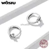 Stud WOSTU 925 Sterling Silver Cute Koala Brincos Orelha Fivelas Simples Círculo Para Mulheres Moda Jóias CTE507 YQ231026