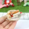 Kitchens Play Food Mini Food For Doll 1 6 /1 12 Dollhouse Miniature Bread Basket Simulation Food Model Toys DollHouse Decor Scale MiniaturesL231026