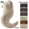 Synthetic s BOL Straight tail Hair for Women Natural Clip in 30Inch Drawstring False 231025