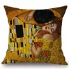Kudde Gustav Klimt Art Gallery Tryckt omslag Heminredning Fodral Luxury Decorative Sofa Car Throw
