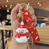 Porte-clés père noël dessin animé, mignon pendentif de sac d'école, porte-clés de voiture, petit cadeau de noël, vente en gros