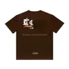 T-shirt da uomo High Street con maniche corte colletto tondo lettere divise T-shirt da uomo stampata consegna di abbigliamento abbigliamento Tees Dhsjy