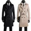 Giacca a vento da uomo in misto autunno e inverno Slim Fit doppiopetto Business Leisure Cappotto lungo Mantello da ragazzo 231026