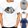 T-shirts pour hommes petits pour hommes drapeau du jour de l'indépendance imprimé deux sports de loisirs printemps/été confortable mince col montant