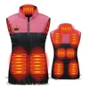 Men's Vests 11 Area Electric Vest Heated Body Warmer Men Electric Heated Warm Vest USB Charging Washable Women Winter Outdoor Camping Jacket 231026