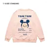 Herrtröjor Autumn Winter Fleece Cartoon Cute Men and Women Pullover Casual Loose Fit Students Sweatshirts Harajuku Sweatshirt